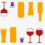 Illustration av flaskor och glas
